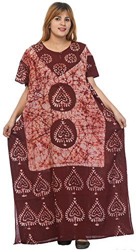 Image of Cotton Kaftan Dress Maxi Long Tunic Batik One Size