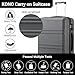 Kono Fashion Hand Luggage Lightweight ABS Hard Shell Trolley Travel Suitcase with 4 Wheels Cabin Carry-on Suitcases (20", Grey)