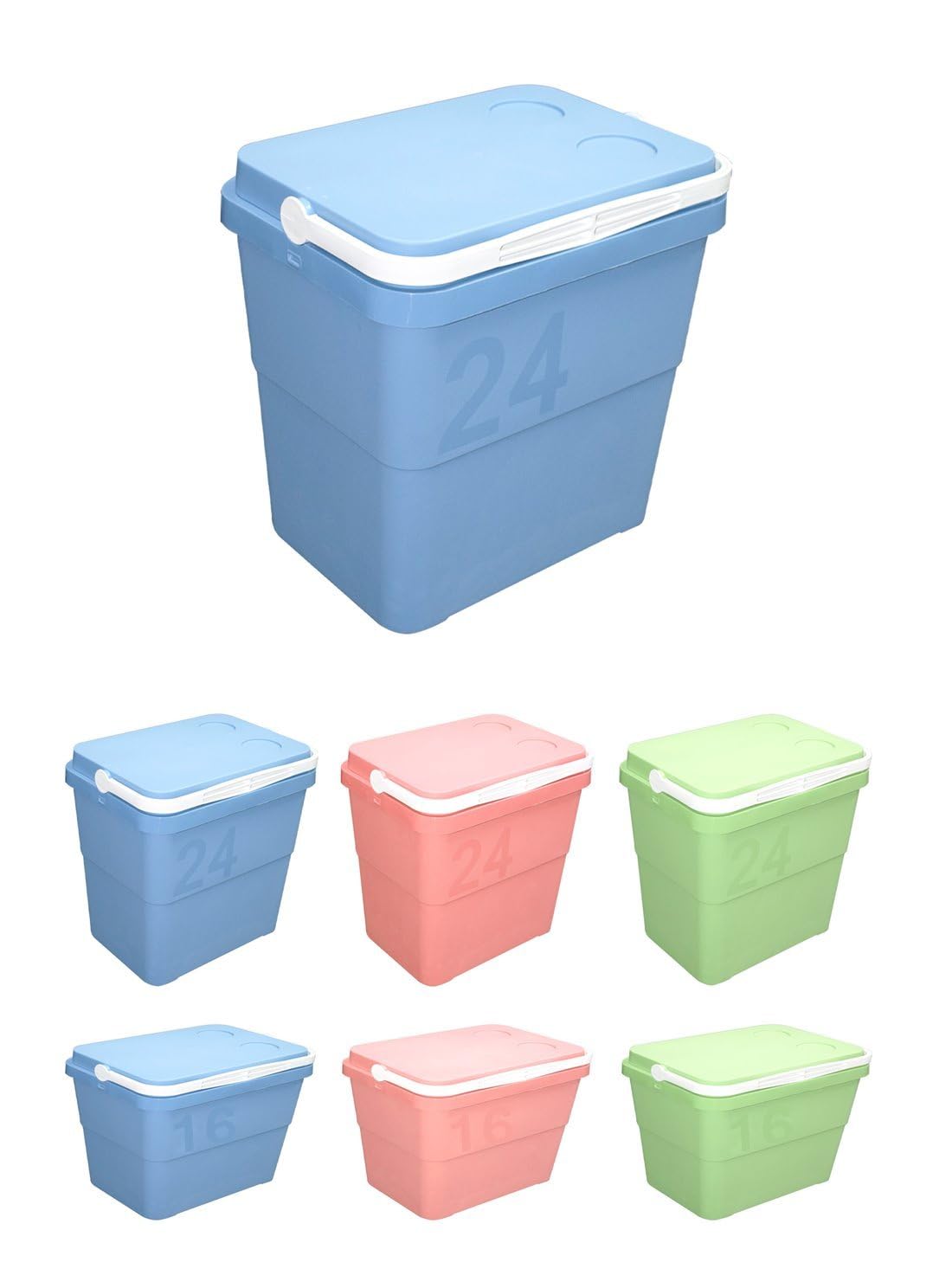 JARDIN202 - Nevera Portátil Rígida Retro 24L– Nevera Térmica con Asa para el Camping, Jardín y Barbacoa
