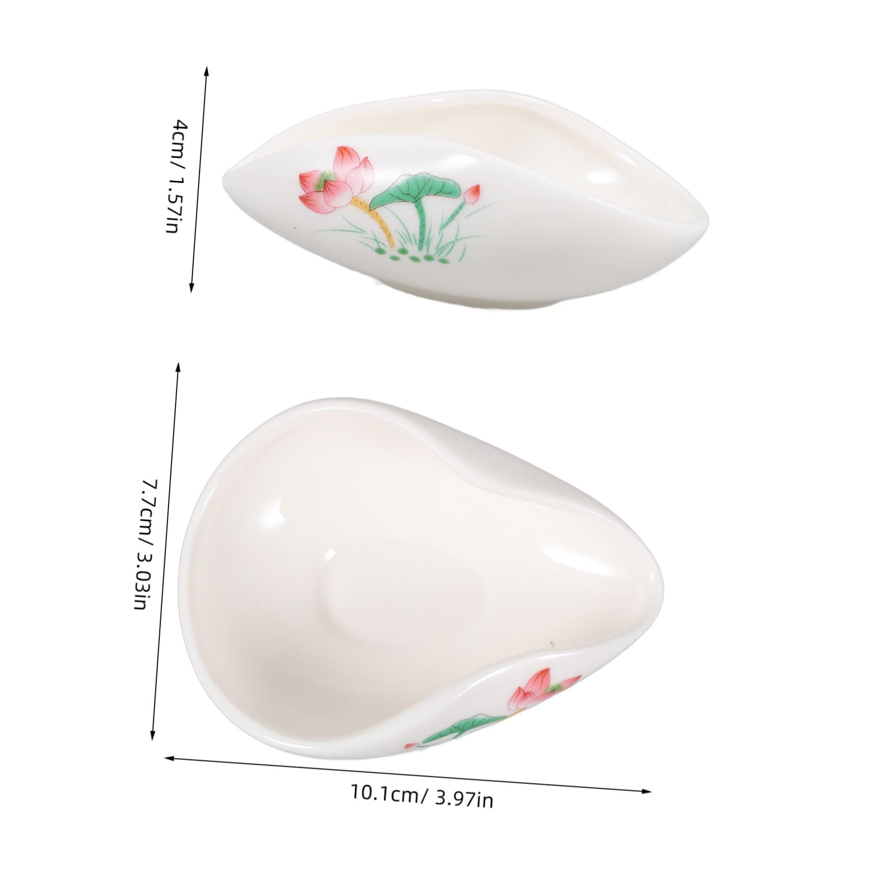 KICHOUSE Delicate Porcelain Tea Scoop Vintage Style Tea Dosing Spoon for Loose Tea Decorative Tea Dispenser Reusable Household Tea Shovel