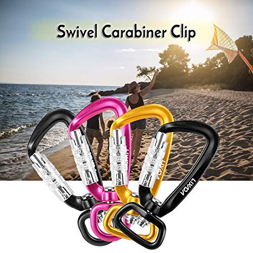 Carabiner Clip, Andoer Mosquetão giratório Mosquetão giratório 360 ° Mosquetão giratório pequeno Mos