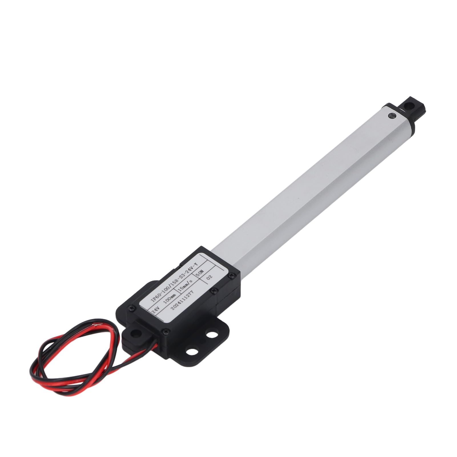Cocoarm Piccolo Attuatore Lineare Elettrico, ABS in Alluminio, Spinta 50N, Corsa 100mm, Ideale per Macchine Agricole e Domotica