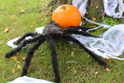 I LOVE FANCY DRESS LTD Fake Spider Prop Halloween Decoration Large 60cm 24 - Giant Black Spider - Pose-able Legs - Spooky Arachnid Halloween Props - Pack of 1