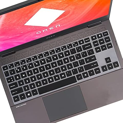 Keyboard Cover for 2020 2019 15.6" HP OMEN 15-ek000 15-ek0023dx 15-ek0013dx 15-ek0019nr 15-en000 15-en0013dx 15-en0023dx 15-en0029nr Series Gaming Laptop US Layout Keyboard Protector -Black Cover