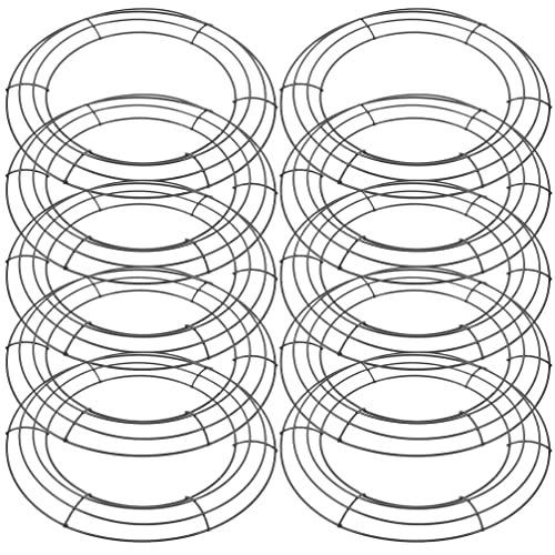 LIFKOME 10pcs Round Wire Wreath Frame for Flower Arrangements Garland Accessories Christmas Decoration for and Floral Creations