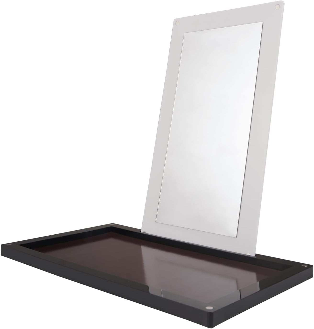 Coosei New Empty Magnetic Eye Shadow Palette Makeup Eyeshadow Palette Organizer with Light Mirrow DIY Acrylic Waterproof High-Gloss Eye Shadow Makeup Pallet, Glossy Black & Frosted Edge, dABL2-1( 1-image-12