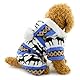 Ranphy-Hunde/Katzen-Kleidung/Kapuzenpulli für kleine Hunde - für Männchen und Weibchen - Weiches Samt - Rentier-Muster - Hunde-Schlafanzug/Jumpsuit für Welpen