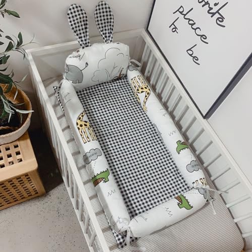 Sarinyベッドインベッド 携帯型 ベビーベッド 新生児 折りたたみ 枕、ベッド、掛布団付き コンパクト添い寝 通気性がよい 洗濯可能 安全 安心 出産祝い (F)