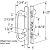 MaxxGeek Sliding Patio Door Handle Set with Mortise Lock, Zinc Diecast, Offset Thumbturn, Fits 1-5/8" to 1-3/4" Door Thick, 3-15/16" Hole Spacing, Non-Handed, White