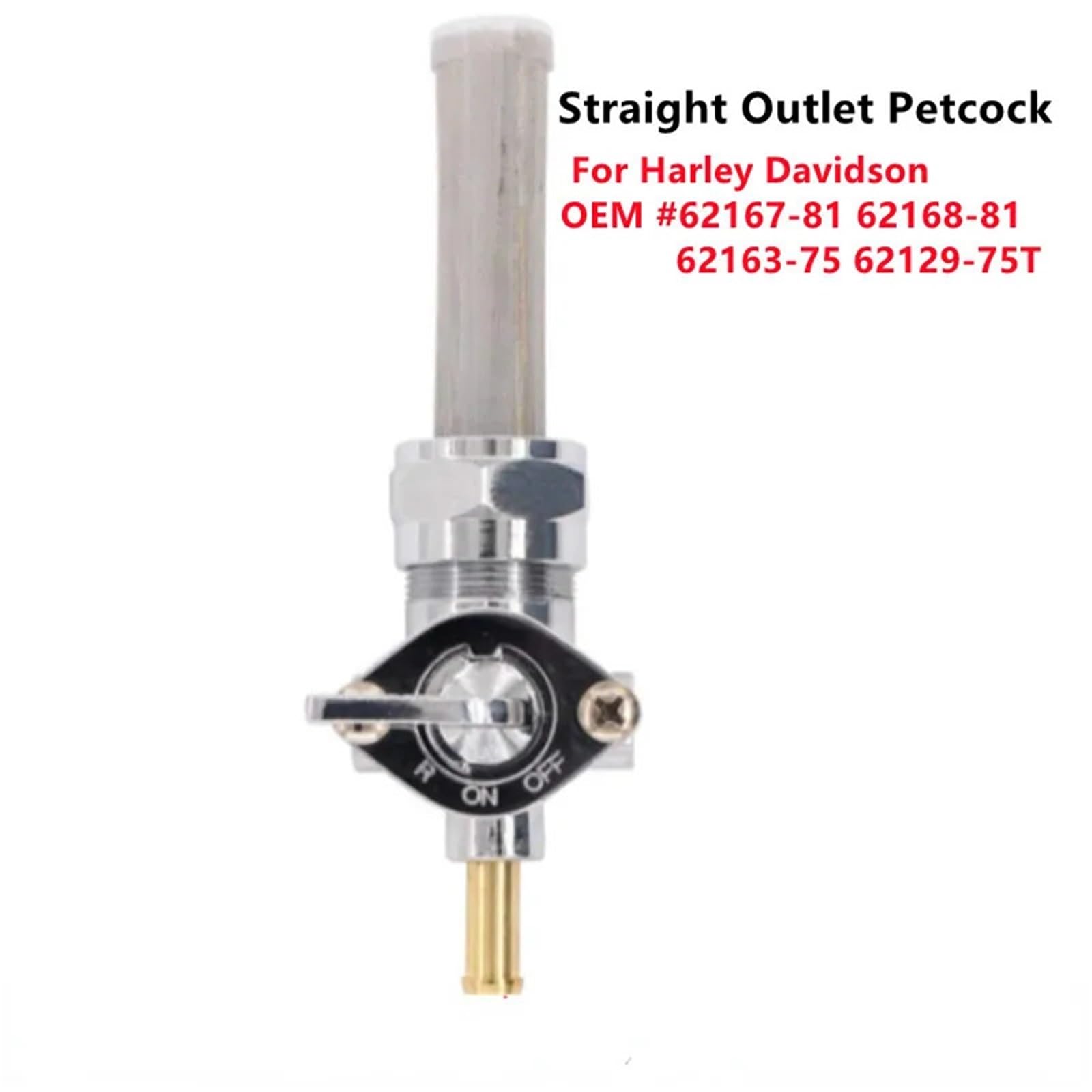 Benzyna Petcock Pasuje do Harley Davidson Dyna, zawór paliwa, kran, zbiornik paliwa, Petcock, 22 mm, 62167-81, 62163-75, 62129-75T, 62168-81(Straight Outlet)
