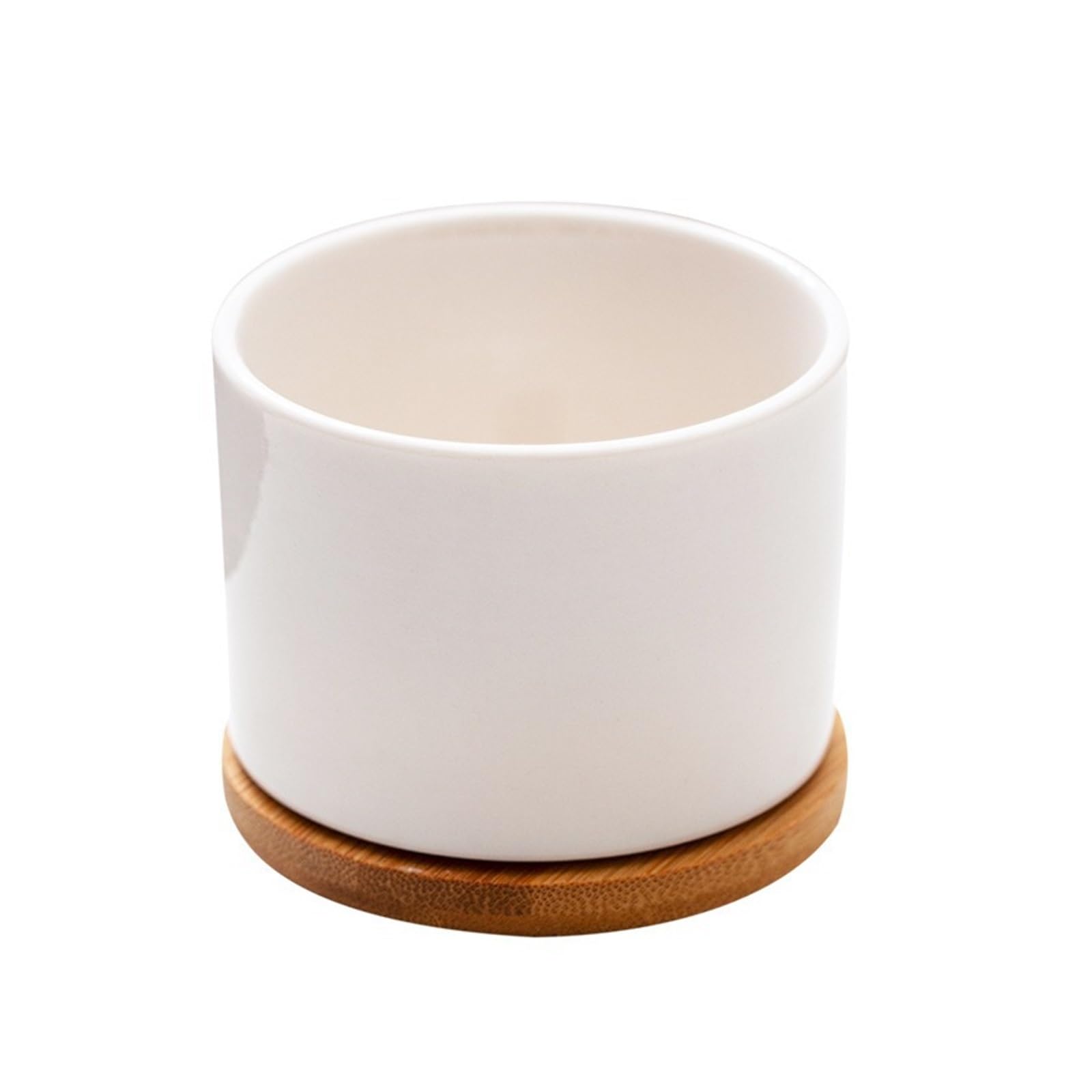 JUAKSQZYI Small Ceramic Flowerpot Mini Tabletop Succulent Plant Pots with Drainage Hole and Tray for Home Office