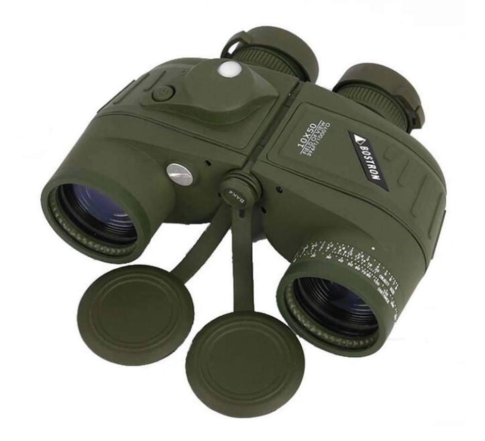 Jumelles 10X50 avec Télémètres à Vision Nocturne Et Télémètres à Boussole Antichocs étanches Objectif BAK4 Prism FMC - pour Le Camping/Paysages Sauvages/Voyages
