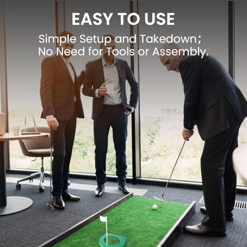 Image of Golf Putting Cup and Flag Putt Training Hole All-Direction Surface Regulation Practice Cups for Men Women Kids Indoor Outdoor Home Office Backyard Golfing
