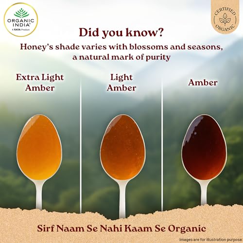 Image of A TATA Product - Organic India Himalayan Multi Floral Honey - 500g | Raw & Unprocessed | Natural & Organic | Sourced from Shivalik Range | Rich in Nutrients & Antioxidants