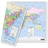 US and World Desk Map (13 x 18 Laminated) for Students, Home or Classroom Use by Lighthouse Geographics