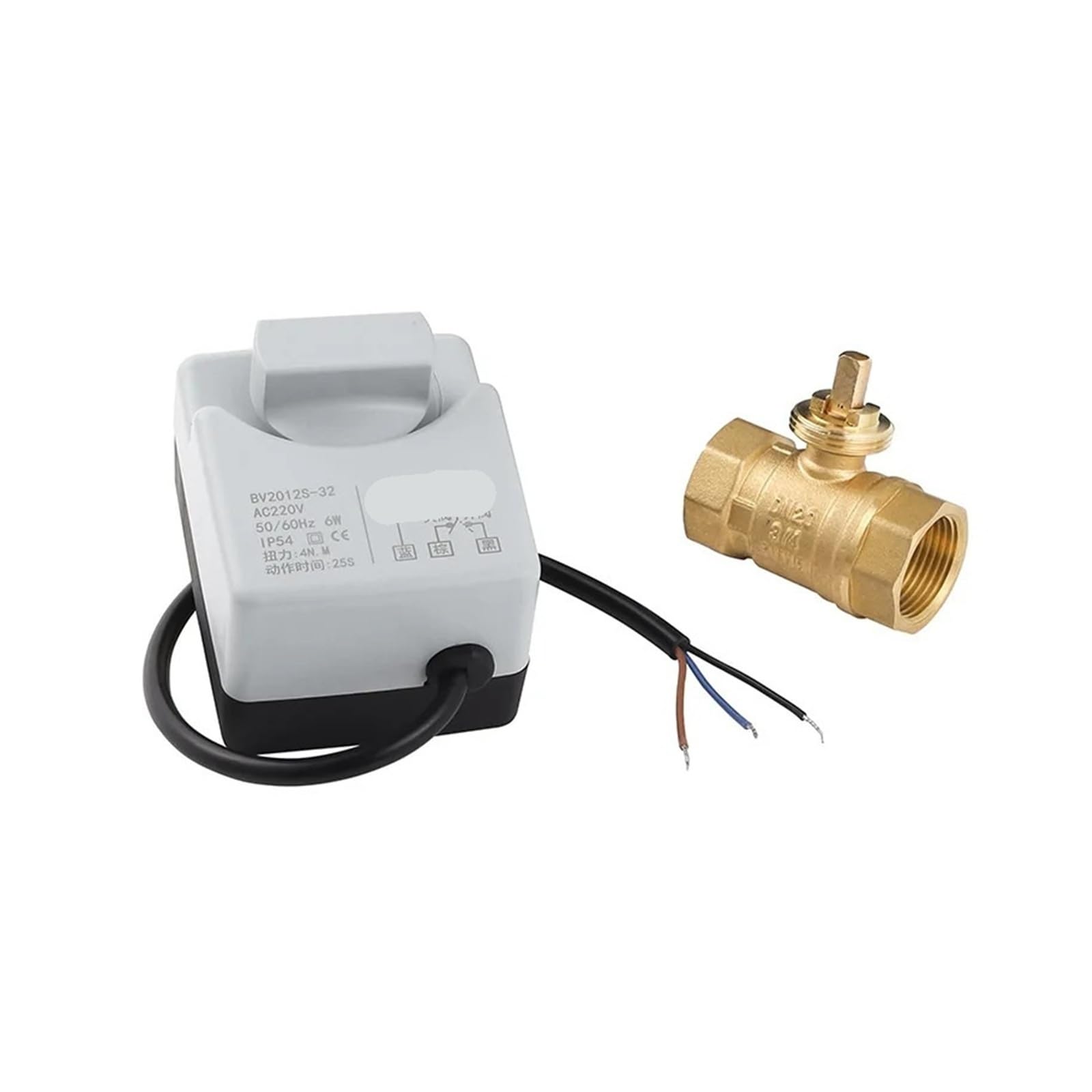 Ac220v 3-drożny / 2-drożny Dn15 Dn20 Dn25 Dn32 Dn40 z przełącznikiem ręcznym mosiężny zmotoryzowany zawór kulowy 3-przewodowy dwuprzewodowy siłownik elektryczny