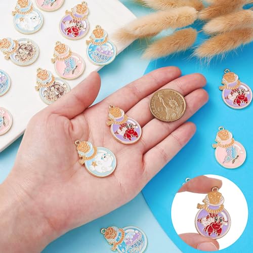 Stiesy 20Pcs 5 Styles Enamel Wishing Bottle Charms Pendants Cute Animal Charm Kawaii Crab Dog Octopus Charms for DIY Crafts Gift Jewelry Making - Image 4