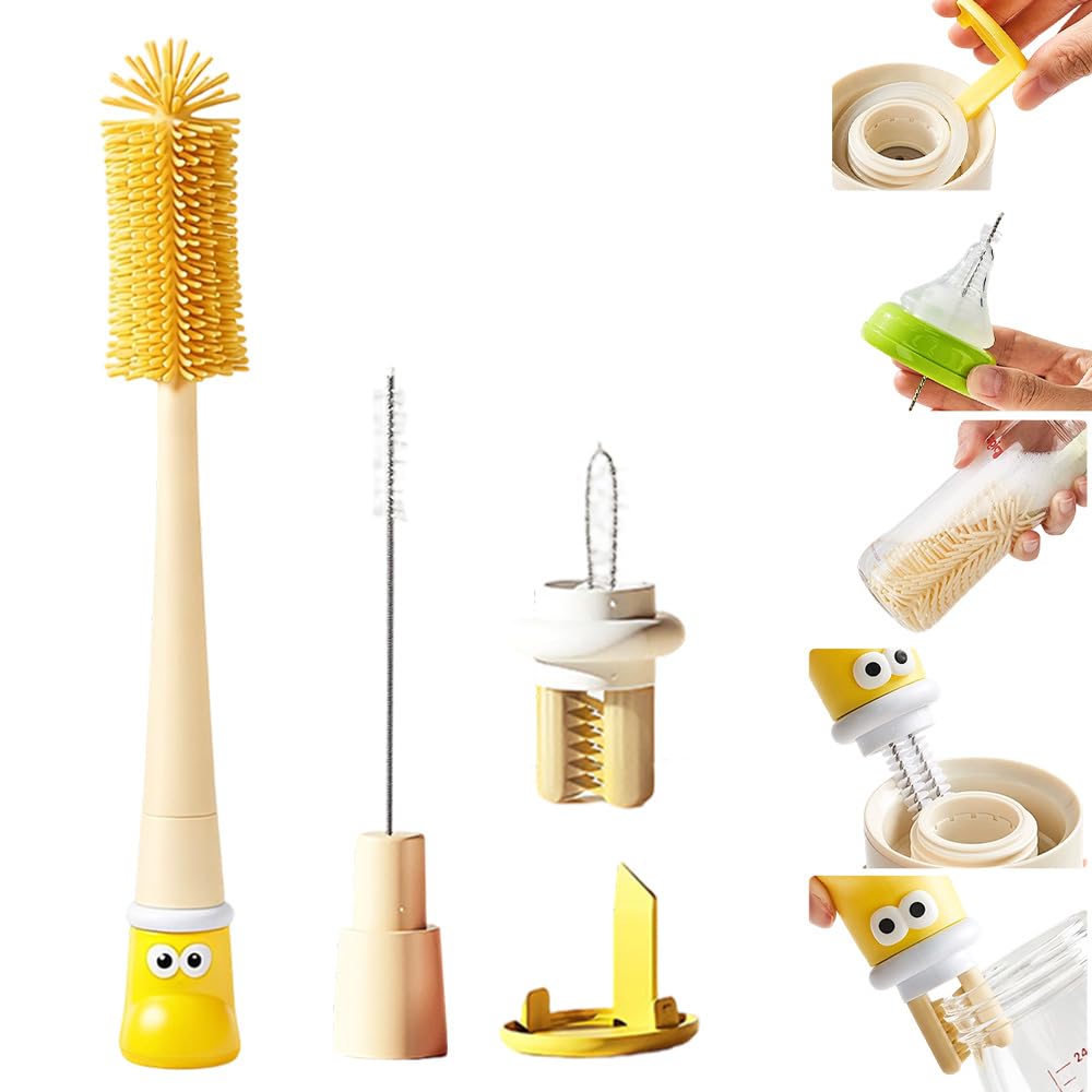 5 in 1 Bottle Cleaning Brush Set Multifunctional Water Bottle Brush and Straw Cleaner Brush Cleaning Tool Kit