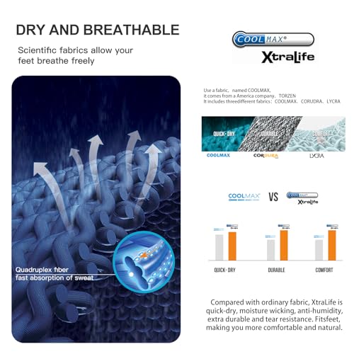 Running Athletic Toe Socks, Cool Quick-Dry Five-Toe Design with Arch Support for Men & Women3