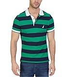 Nautica Men's Classic Fit Short Sleeve Striped Polo Shirt