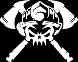 Firefighter Skull Crossbones Vinyl Car/Laptop/Window/Wall Decal