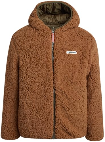 Image of Weatherproof Boys' Reversible Jacket - Quilted Hooded Puffer Reversible to Sherpa Outerwear Jacket for Boys (Sizes: S-XL)