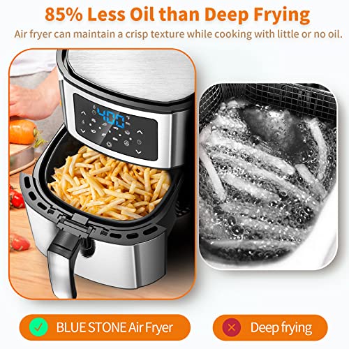 Air-Fryer-BLUE-STONE-7-in-1-Electric-Hot-Air-Fryer-with-LCD-Touch-Panel-6-Quart-Digital-Hot-Oven-Oiliness-Cooker-Upgrade-7-Presets-Preheat-Keep-Warm-Nonstick-Frying-Pot