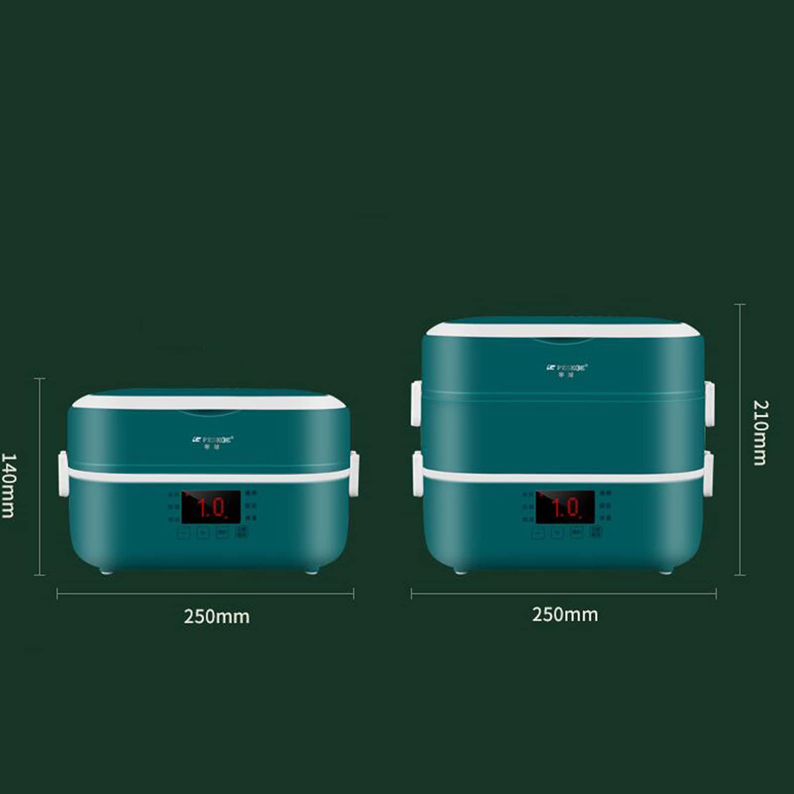 Fiambrera Bento Caja Bento Contenedor Cajas Bento con Compartimentos Hombres Adultos Adultos A Prueba De Fugas Calefacción Eléctrica Termo Aislado Térmico Acero Inoxidable Temporización De Doble Capa