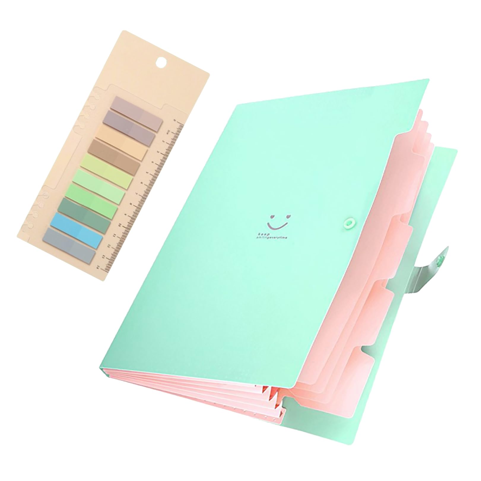 – Duomama Accordion File Organizer - 5 Pocket for School & Office Supplies - Cute Design with Labels - Portable & Stylish