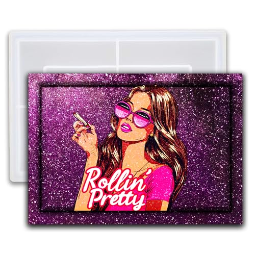 Vusnud Rolling Tray Resin Mold Large Silicone Epoxy Resin Mold Tray Epoxy Molds for Resin Casting