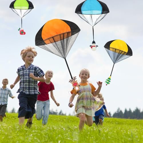 Anditoy 6 Pack Christmas Parachute Toys in Capsules Throwing Toy for Kids Boys Girls Christmas Stocking Stuffers Gifts - Thumbnail 4
