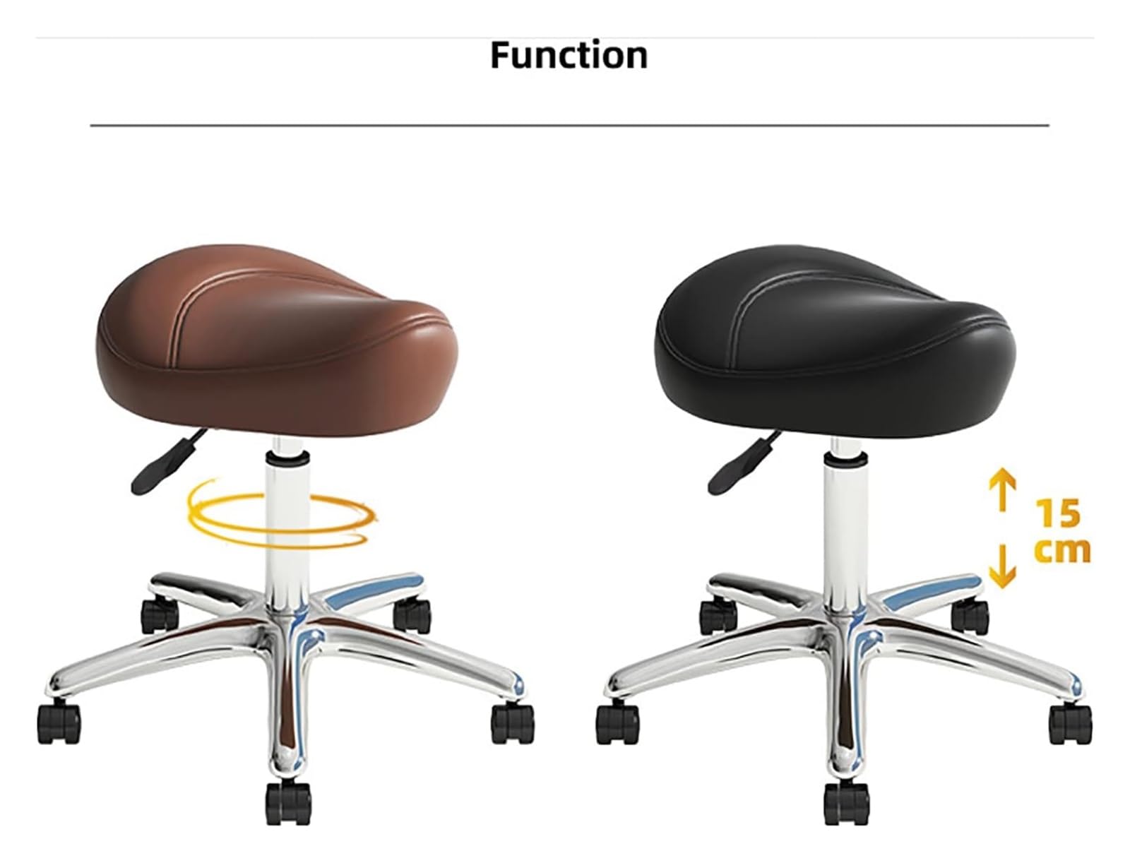 Silla de Oficina Silla de Escritorio Taburete con Ruedas giratorias de Altura Ajustable, Taburete ergonómico Resistente para Laboratorio, clínica, Dentista, salón, masajes, Oficina y hogar
