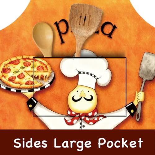Image of Nuxovilar Cute Cooking Kitchen Apron, 26.77 * 30.7 Inches, Essential for Kitchen Cooking, Baking, Festive Gatherings