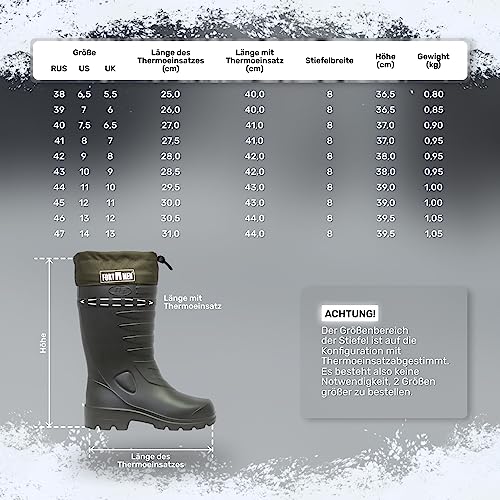 Federleichte Herren Anglerstiefel Gr 47 Thermo EVA Gummistiefel Gr 42-47 Warm gefütterte Arbeitsstiefel