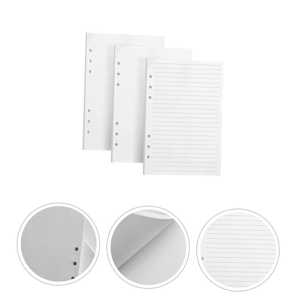 A5 Nachfüllpapier für 6-loch Notizbücher, 240 Blatt Weißes Papier | Lose Blätter zum Einlegen, für Buchführung und Journaling, Glattes Schreibpapier