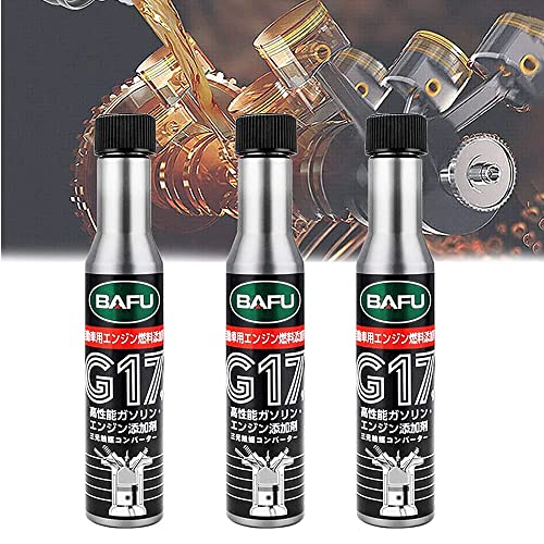 MROWCA 3Stück G17 Kraftstoffreiniger - Bafu G17 für Autos,Bafu Kraftstoffreiniger,Kraftstoff-Benzin-Injektor-Reiniger für Autos und Motorräder,Einfache Bedienung, Keine Demontage und Reinigung