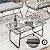 wallowsun 4-Piece Patio Furniture Wicker Outdoor Bistro Set, All-Weather Rattan Conversation Loveseat Chairs for Porch Backyard Pool with Soft Cushions and Glass Table (Grey)