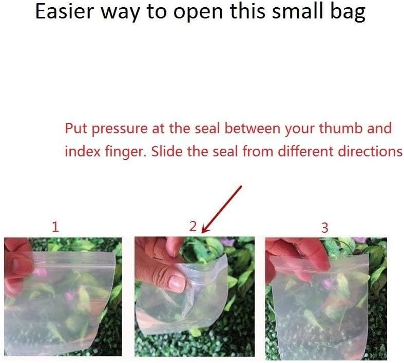 2''x 3'', (Pack of 100) Small Clear Poly Zipper Bags 2 Mil Reclosable Zipper Lock Storage Plastic Bag for Jewelry, Candy