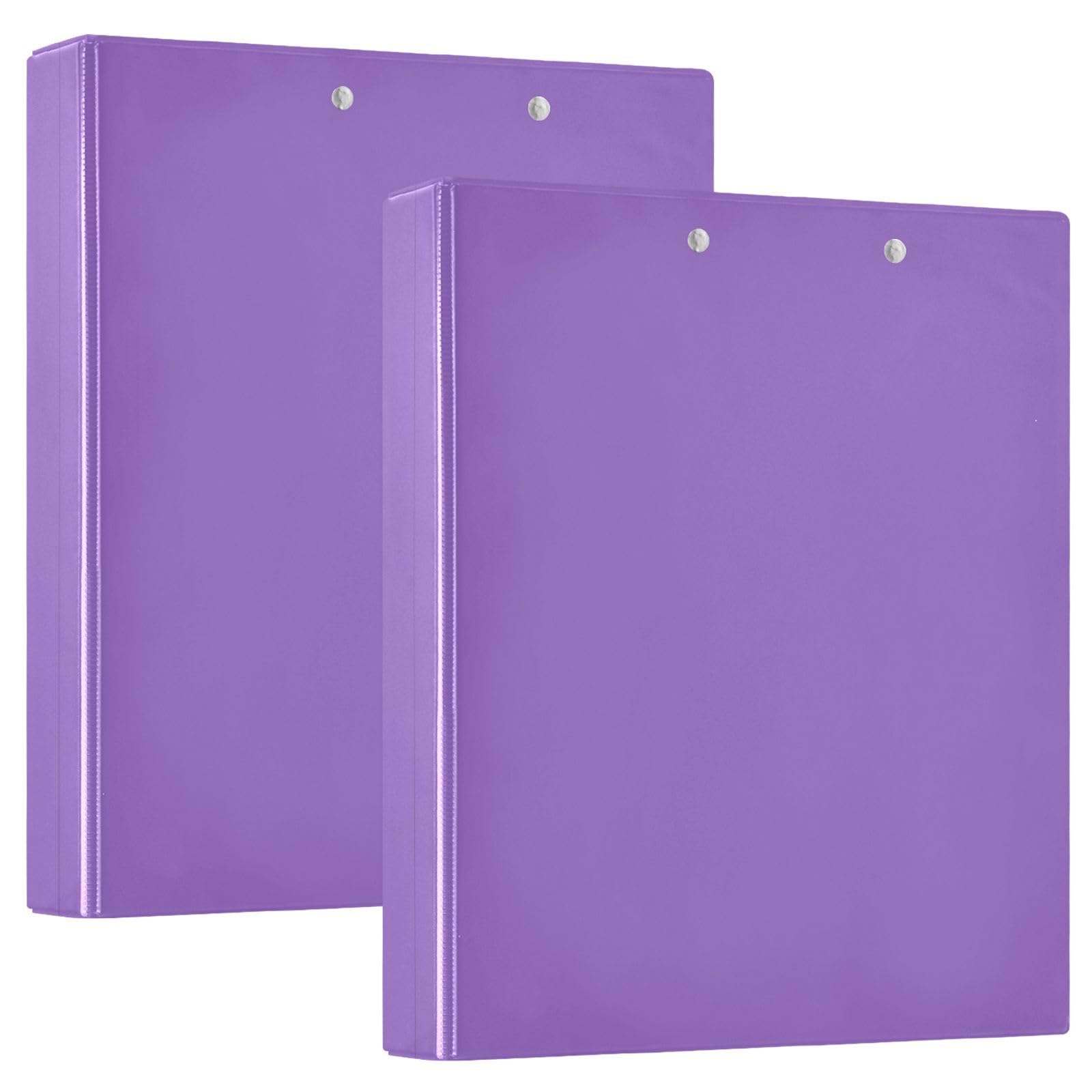 Raccoglitore a 3 anelli stampato, raccoglitore ad anelli a D con tasche, raccoglitore decorativo per scuola, università o ufficio, ametista, taglia unica 2
