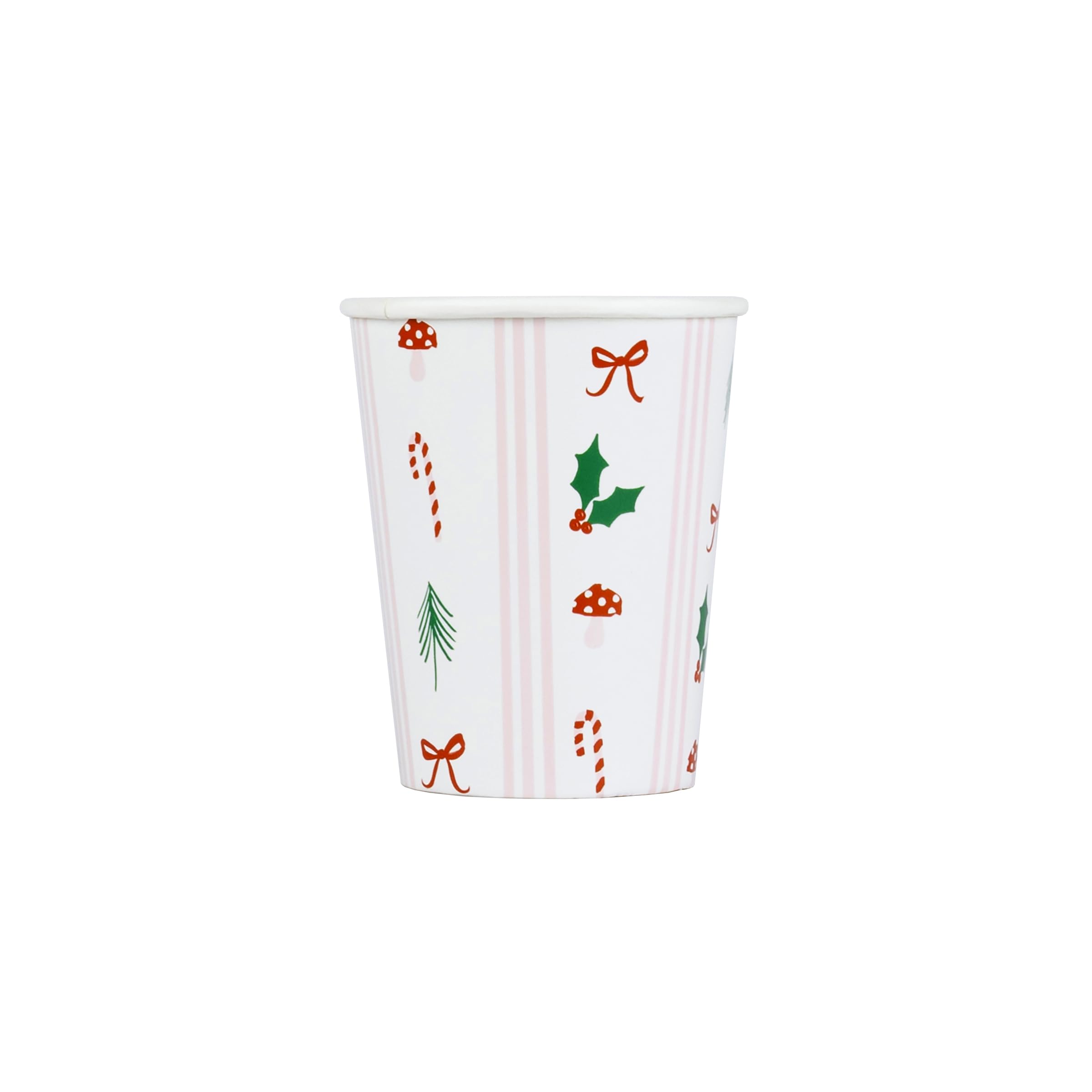 Meri Meri Christmas Party Cups (Pack of 8), Dispoable Paper Christmas Cups, 9oz., Sized for Kids & Adults, Ideal for Hot or Cold Party Drinks