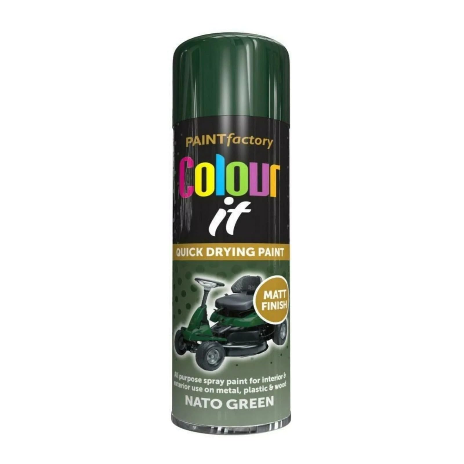PNJB All-Purpose Nato Green Aerosol Spray Paint, Quick Drying Spray, Fast Dry and Excellent Coverage for Wood, Metal, Plastic, 400ML (1PCS)