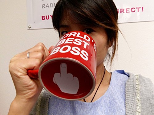 World's Best Boss Mugs Cute Ceramic Mug - Funny Ceramic Coffee Tea Cup Red