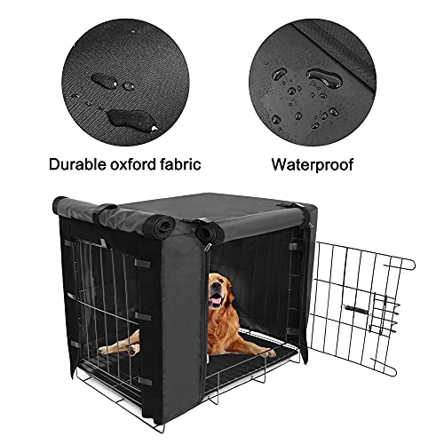 HABOPET Dog Crate Cover Waterproof, Double Door for Large Pet Kennel Cover Universal Fit for 42 inches Wire Dog Crate… - Image 6