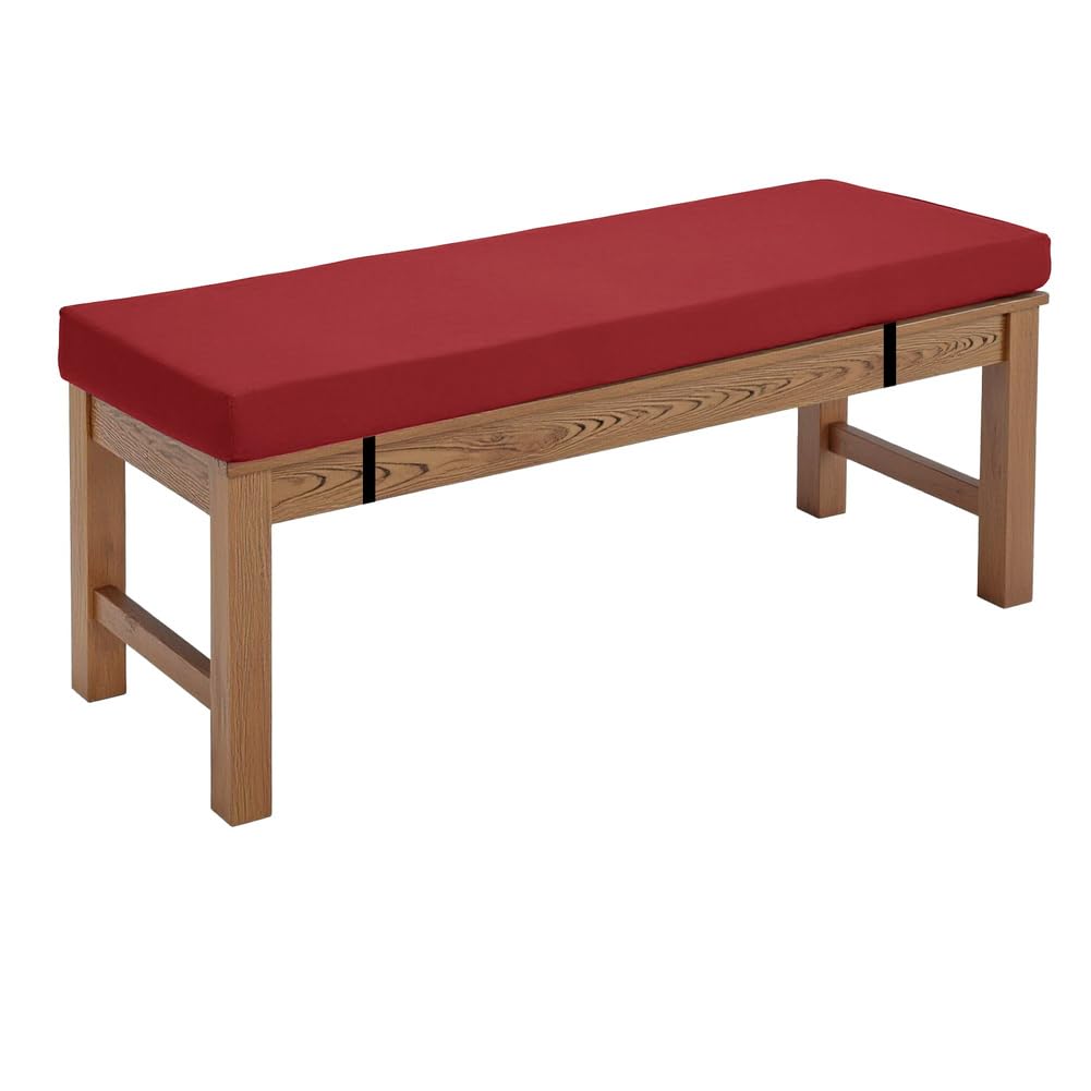 Wasserdichtes 5cm Dickes Rutschfestes Outdoor Bankkissen Wetterbeständiges Ersatzpolster für Gartenmöbel Rot 150x50cm Perfekt für Terrasse Sitzgelegenheit