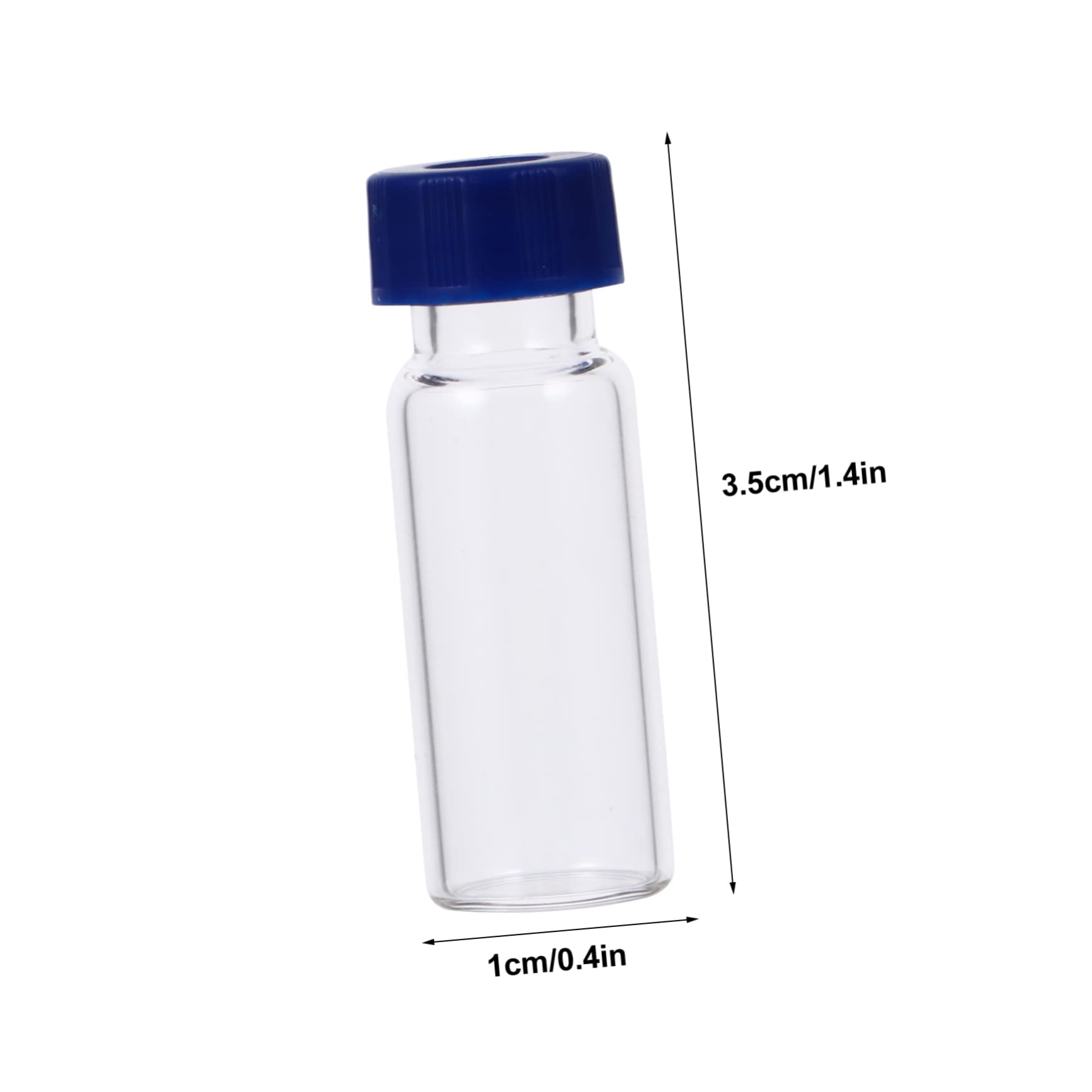 CIYODO 100pcs Vial Container Drinks Bottles Pre Multi Wine Pipette Clear Oil Sample Bottle Syrup Chromatography Bottle Liquid Sample Bottle Tubes Jar Injection Ports Sampling Bottle Glass