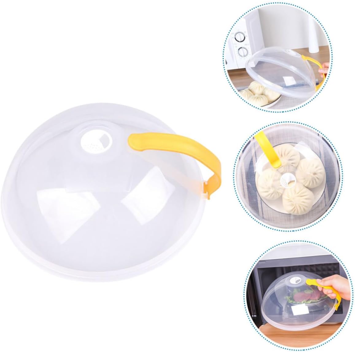 Microwave Covers for Food Splatter Microwave Plate Cover with Handle Splatter Design Fits Bowls Plates Stylish Kitchen Essential for Reheating Freshness