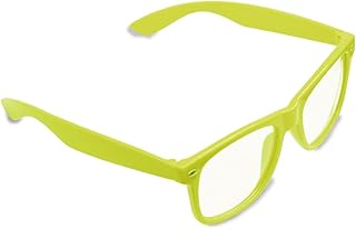 Stylish Neon Geek Glasses Festival Fun Party wear 80's Coloured Fancy Dress Costume