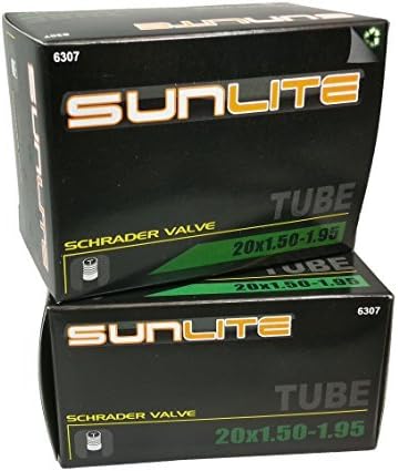 Bike Tube, 20" x 1.50" - 1.95" Schrader Valve, 32mm Schrader Valve. Sunlite Bicycles. BMX, Kids, Child or Youth Bike. Any Bike with Same tire Dimensions.