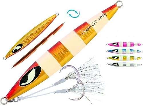 Miniatura 88 de OCEAN CAT Jigs de pesca de agua salada en alta mar Jigging de velocidad de lanzamiento lento señuelos vertical Jigging vertical Plantilla de otoño