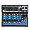 WanuigH Audio-mixer 8-kanaals 48V Bluetooth digitale microfoon geluid mengconsole versterker eenvoudige bewaking en…